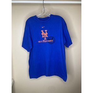 Nike New York Mets This Is Mets Country T-Shirt Size Large Blue